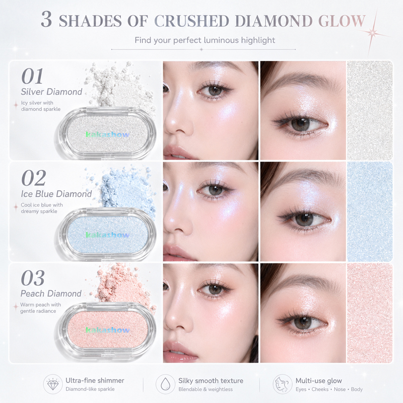 Korean Diamond Shimmer Highlig - Rare Beauty Makeup Highlighter ulasan dan harga