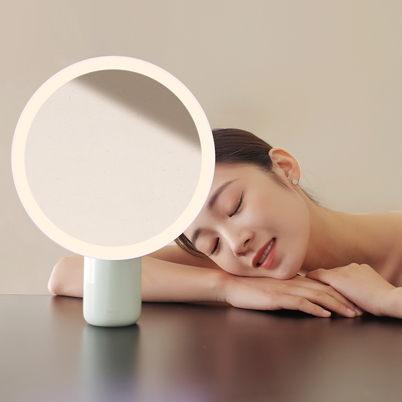 DOCO Table Makeup Mirror LED L - Beauty Lab Makeup ulasan dan harga