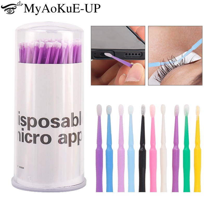 100pcs Disposable Eyelash Brus - Beauty Makeup Brands ulasan dan harga