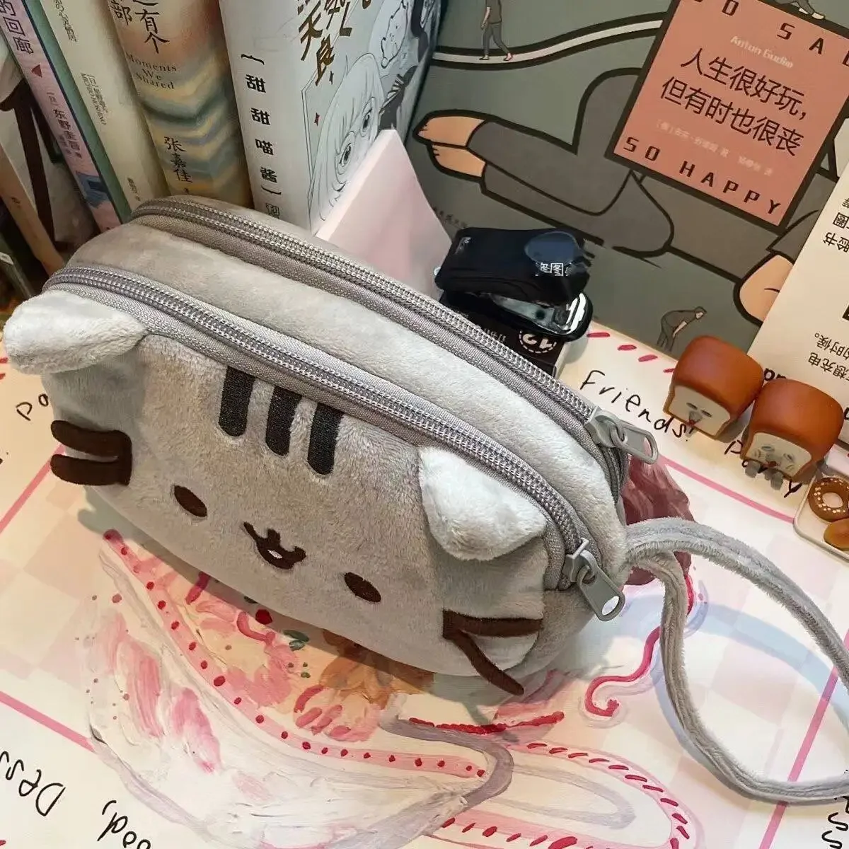 Kawaii Pusheen Fat Cat Cartoon - Beauty Makeup Case ulasan dan harga