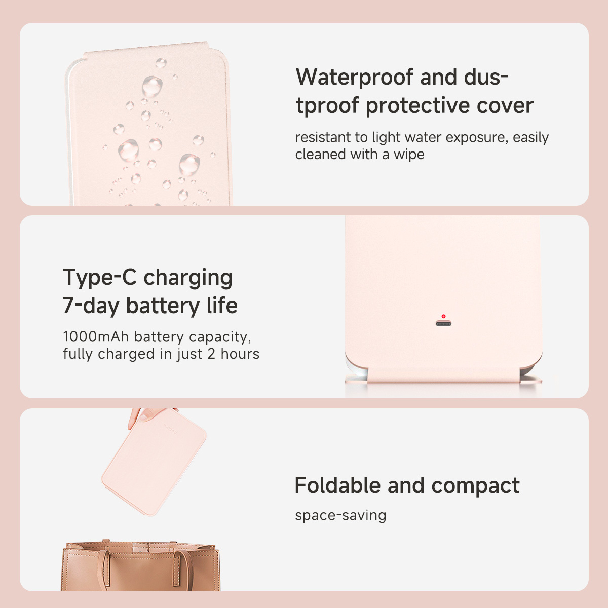 DOCO Makeup Mirror Foldable Po - Beauty Lab Makeup ulasan dan harga