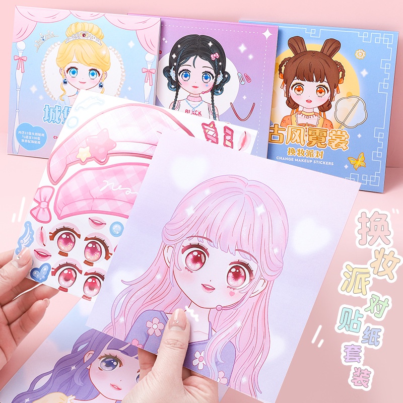 1PCS Makeup Change Stickers Ch - Beauty Makeup For Kids ulasan dan harga