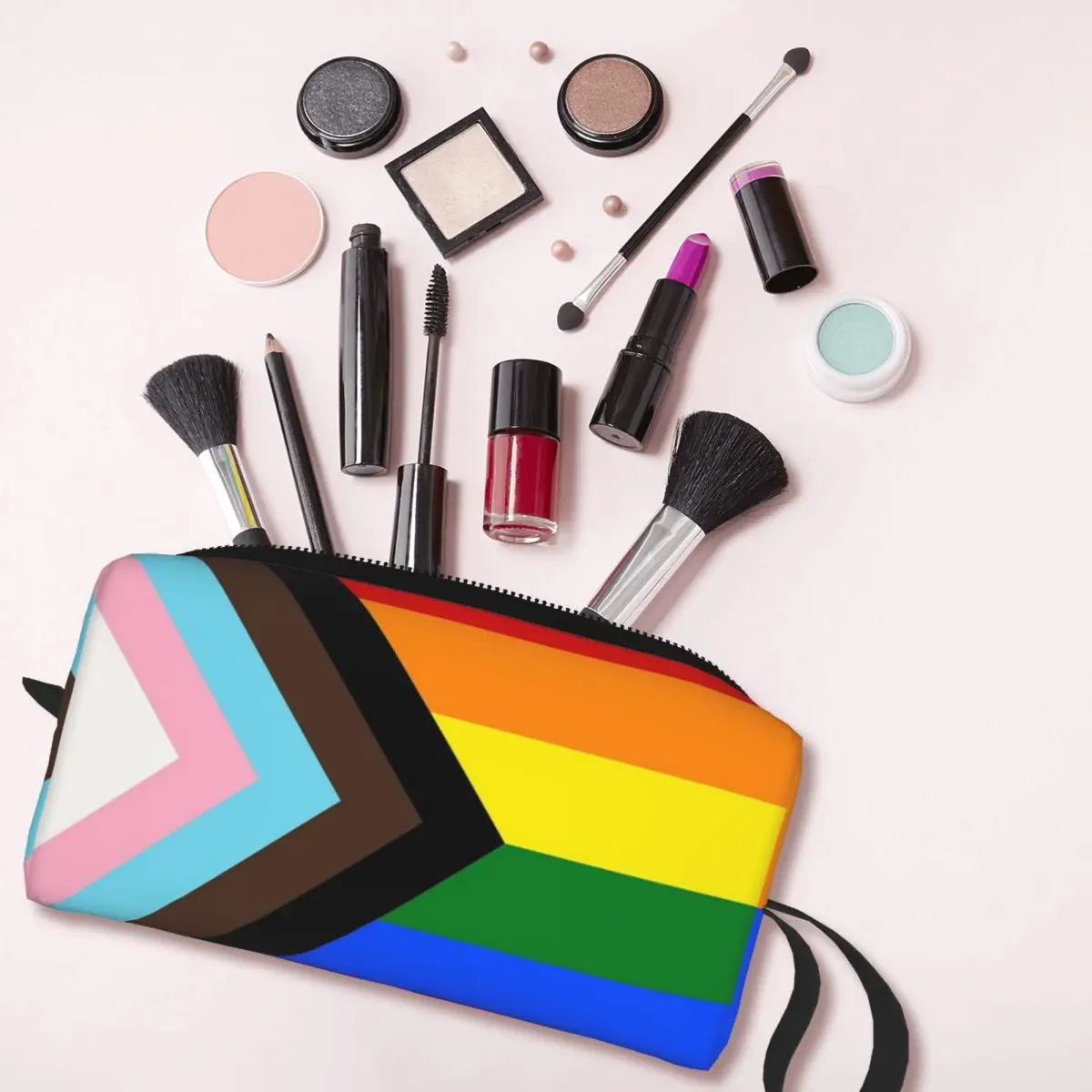 Progress Pride Flag Makeup Bag - Beauty Makeup Kit Box ulasan dan harga