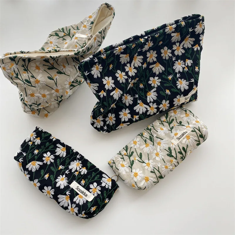 Cosmetic Bag Women Floral Make - Beauty Makeup Case ulasan dan harga