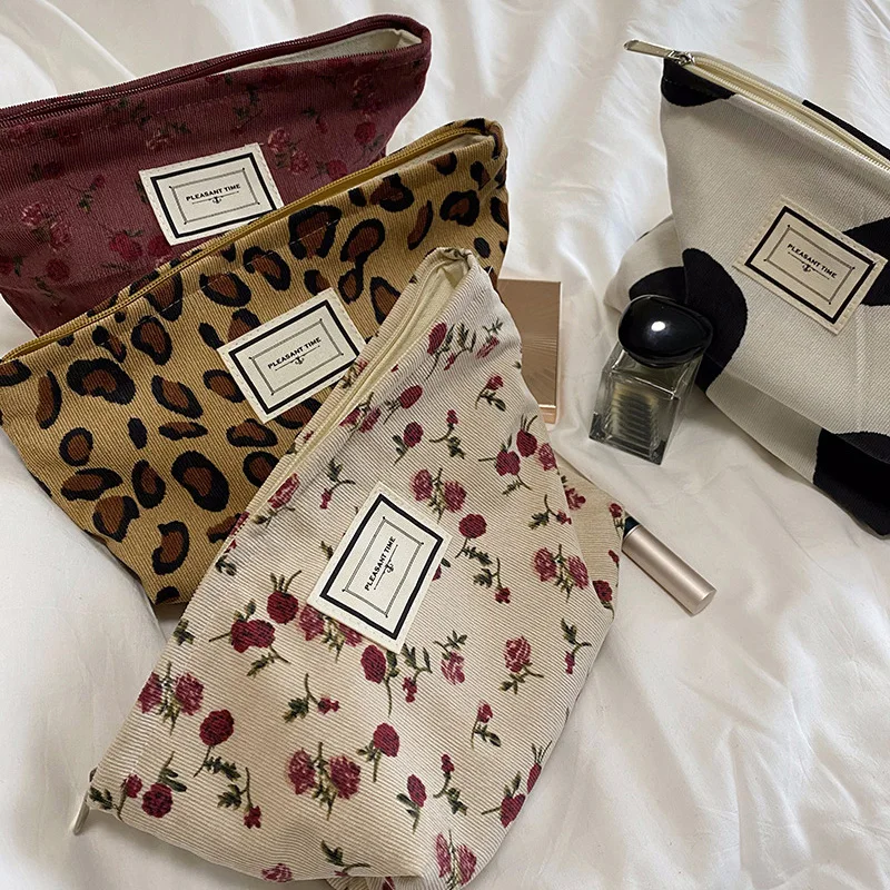Cosmetic Bag Women Floral Make - Beauty Makeup Case ulasan dan harga