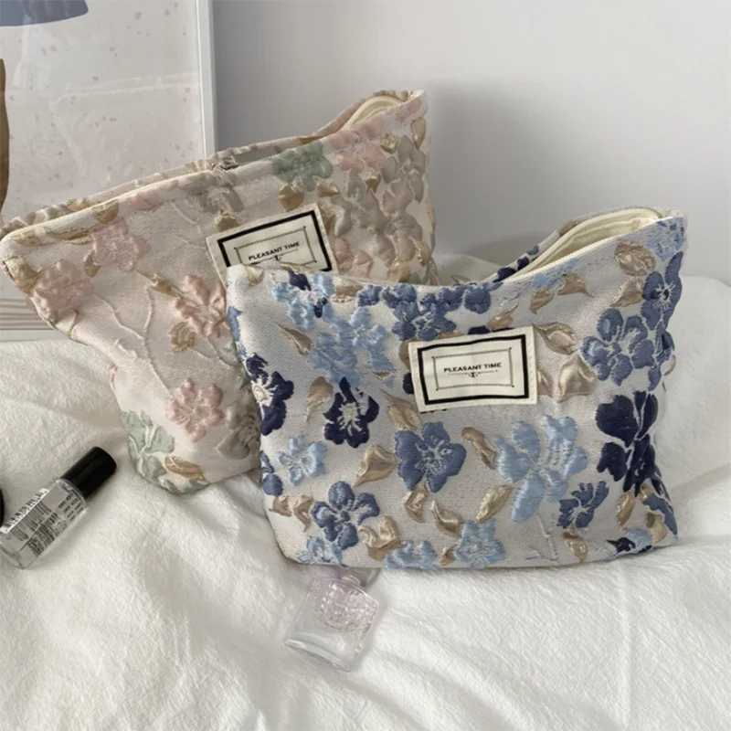 Cosmetic Bag Women Floral Make - Beauty Makeup Case ulasan dan harga