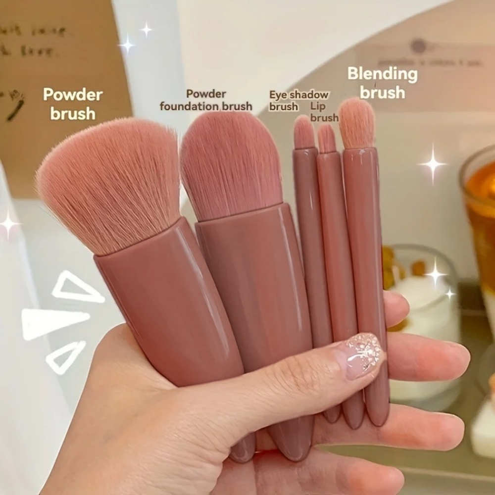 5Pcs Portable Cosmetic Brush S - Beauty Makeup Kit Box ulasan dan harga