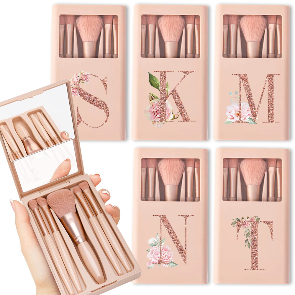 5pcs Cosmetic Brush Kit With M - Beauty Makeup Case ulasan dan harga