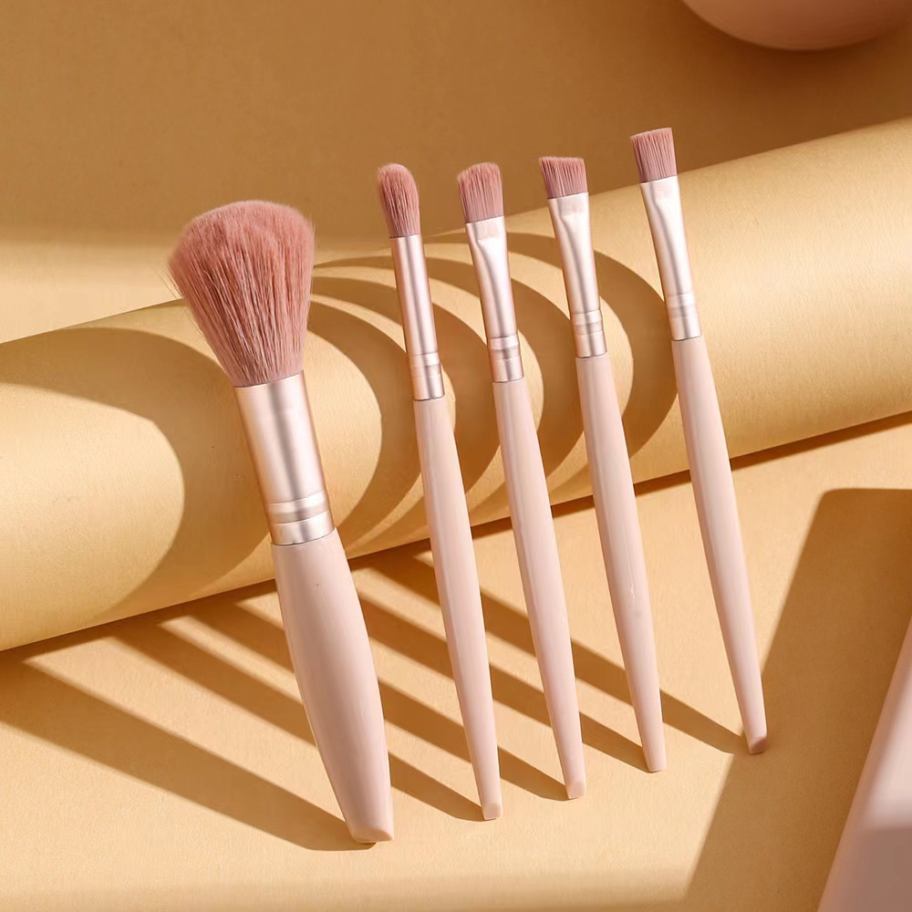 5pcs Cosmetic Brush Kit With M - Beauty Makeup Case ulasan dan harga