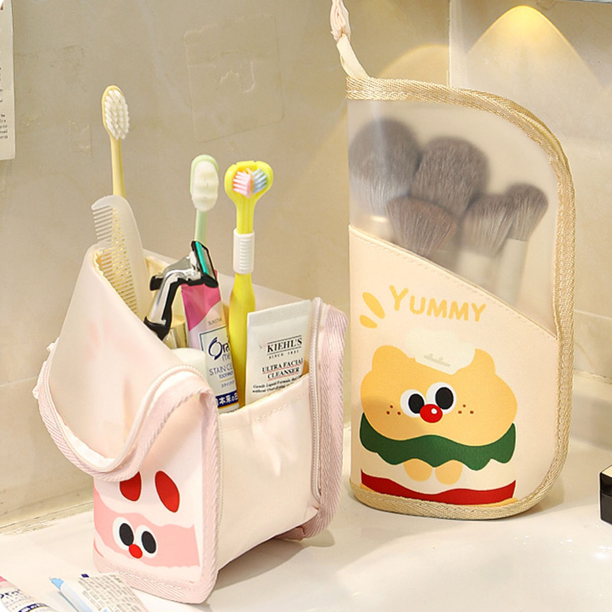 1Pcs Cosmetic Bag Travel Stand - Beauty Makeup Case ulasan dan harga