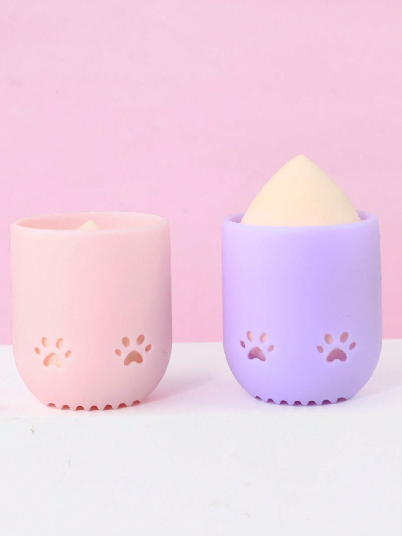 Cute Cat‑Shaped Silicone Makeu - Beauty Makeup Case ulasan dan harga