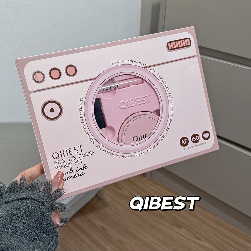 QIBEST Pink Camera Makeup Set  - Beauty Makeup Kit Box ulasan dan harga