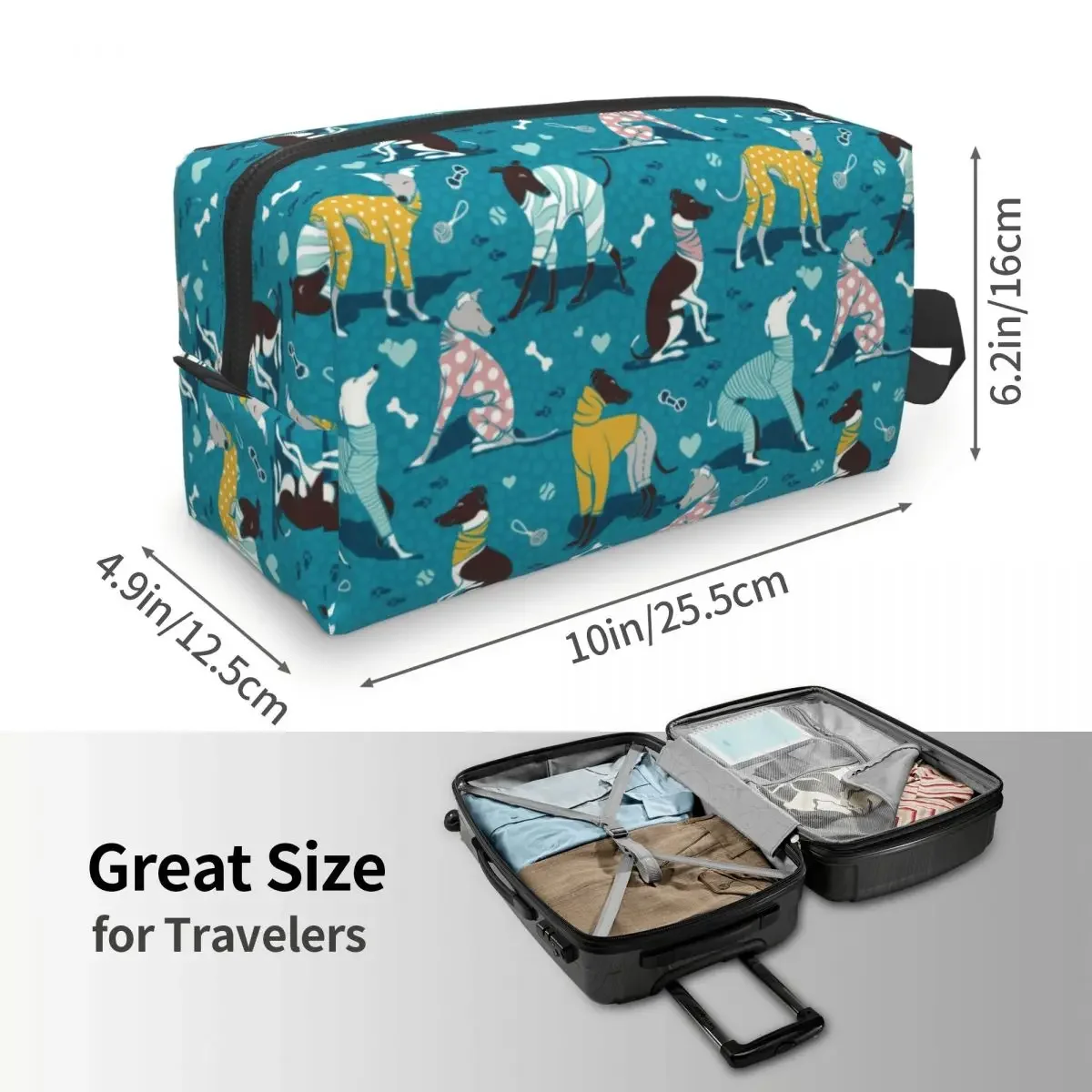 Travel Cute Greyhounds Dog Toi - Beauty Makeup Kit Box ulasan dan harga